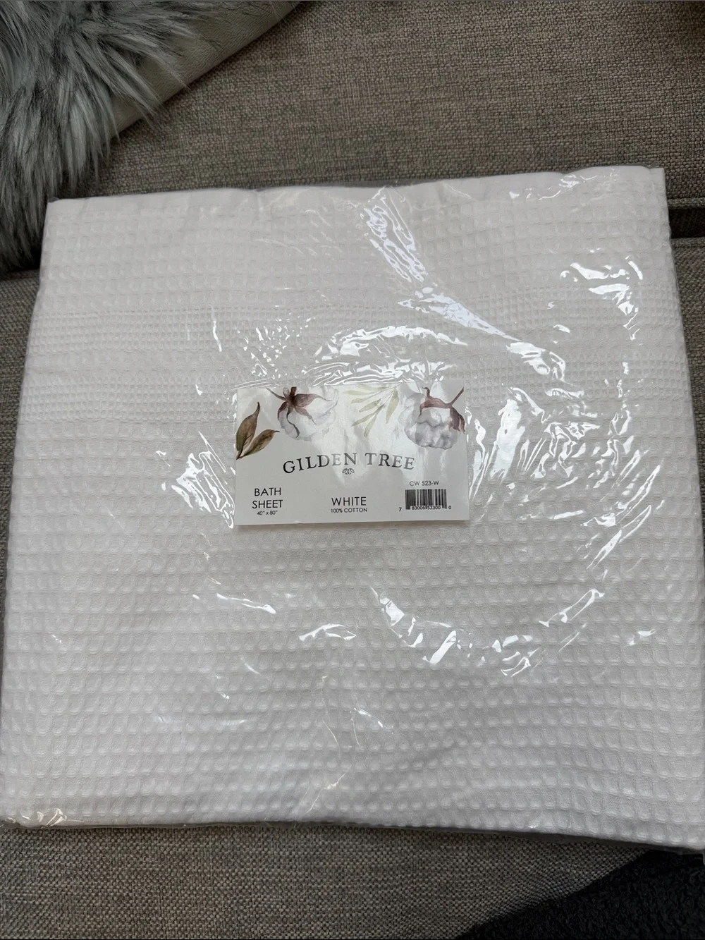 White Waffle Bath Sheet - Soft Cotton